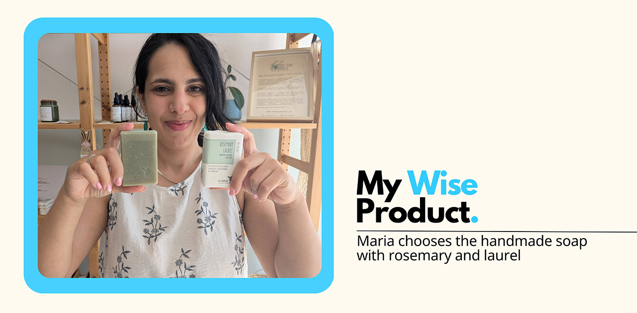 Maria chooses the handmade soap with rosemary and laurel